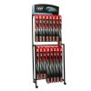 stand espositore in metallo 16 ganci con ruote per spazzole tergicristallo